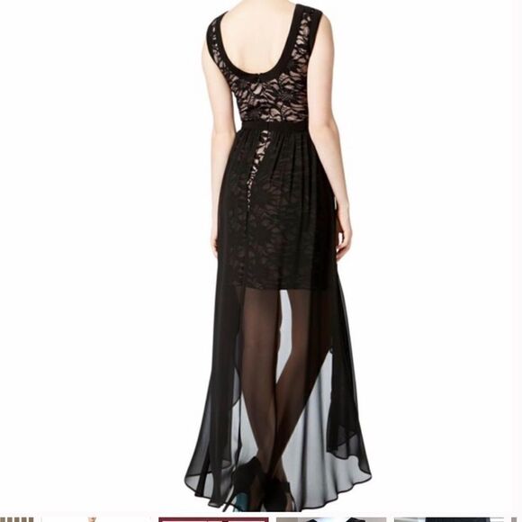 Morgan & Co black formal mini lace dress Sz- 5/6 - Picture 16 of 16